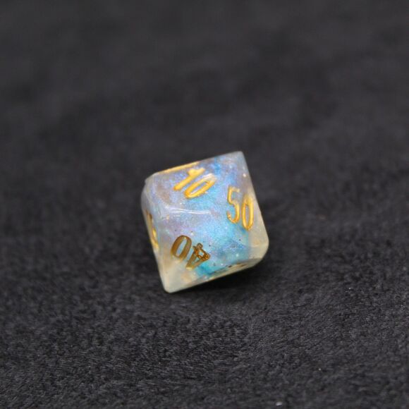 Blue and purple Smoke polyhedral DND Dice - Picture 9 of 12